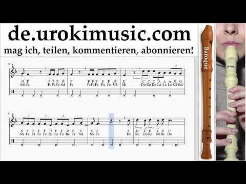 Blockflöte Lernen B. Marshmello ft. Bastille - Happier Tabulatur um-i995