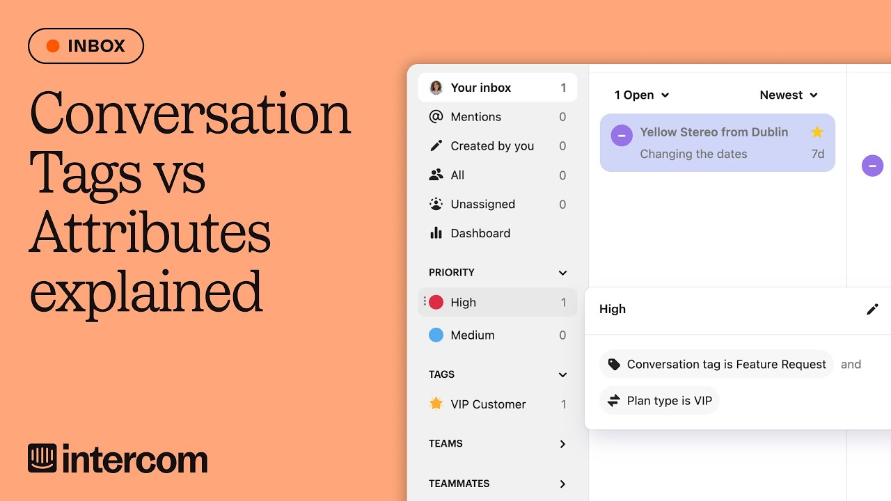 Conversation tags vs attributes explained