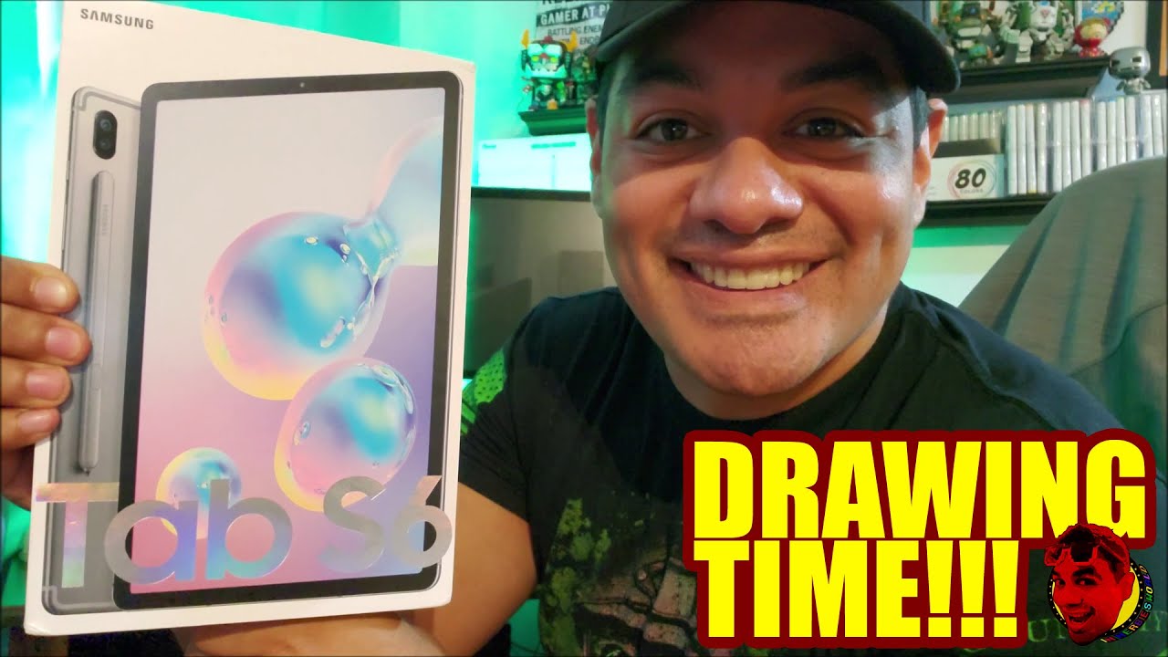 Drawing with the Samsung Galaxy Tab S6! (Plus Unboxing!!!)