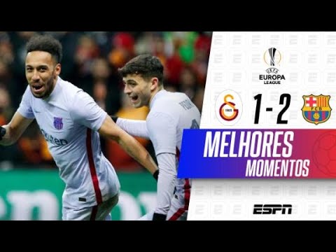 Gols e lances de Galatasaray x Barcelona