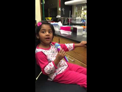 Swara singing a song on her 4 th birthday