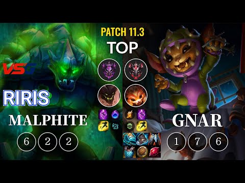VSG Riris Malphite vs Gnar Top - KR Patch 11.3