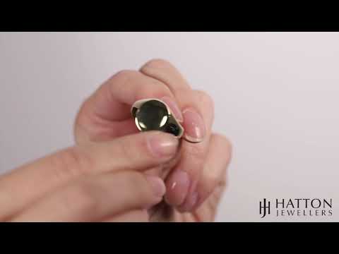 Heavyweight 9ct Gold Solid Polished Oval Signet Ring - 14.5mm R125