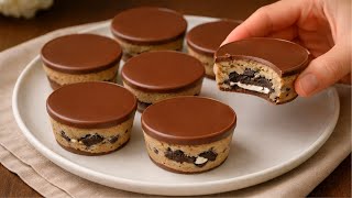 Super Easy No-Bake Dessert With Chocolate in 10 Minutes! No Oven, No Eggs