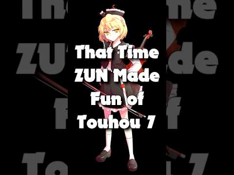 That Time ZUN Made Fun of Touhou 7 (Touhou Bytes) #Shorts