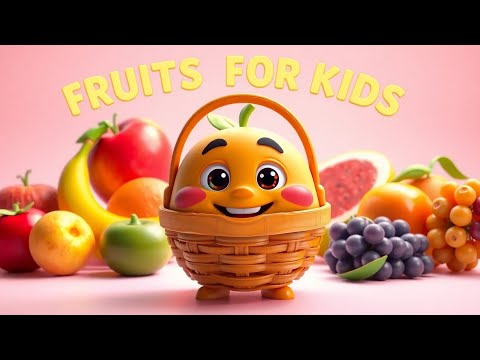 20 Fruit Names For Kids Learning Video With Cute 3D Animation | Fruits For Kids |  Fruits With Fun