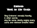 Eminem: Must be the Ganja CHALLENGE 