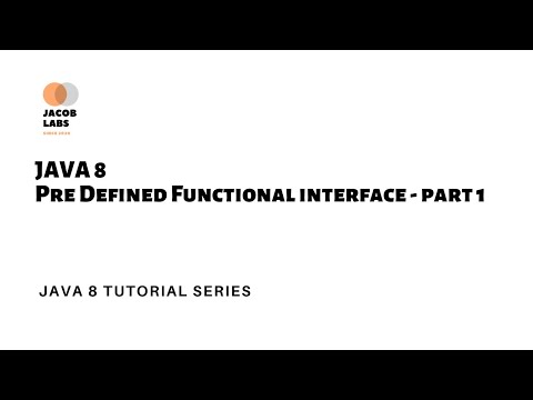 Java 8 Pre Defined Functional Interface Part 1