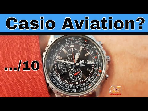 Casio Edifice EF527D 1AV review | aviation watch with a slide rule and chronograph