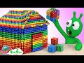 Pea Pea Build Rainbow House with Magnet Balls - Video for kids