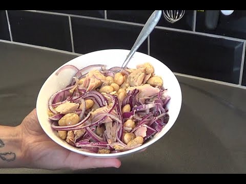Insalatina di fagioli,cipolle e tonno - Facilissima!!