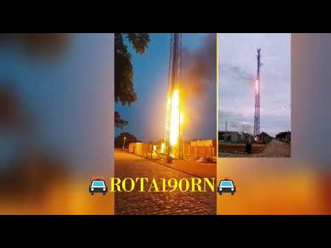 SERRA DO MEL-RN (ATENÇÃO) TORRE DA EMPRESA DE COMUNICAÇÃO (OI) AMANHECEU PEGANDO FOGO NO MUNICÍPIO