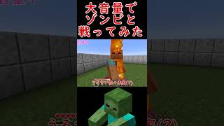 【マイクラ】大音量でゾンビと戦ってみた