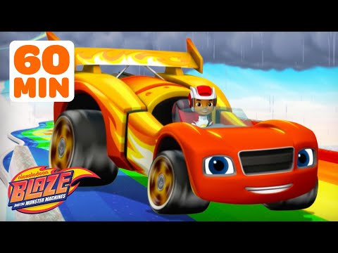 60 MINUTES of Blaze's Colorful & Glow In the Dark Adventures! 🌈 | Blaze and the Monster Machines