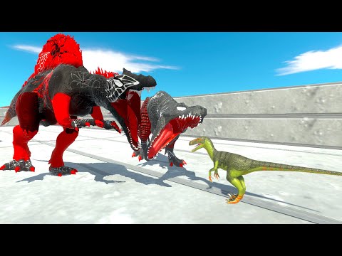 SPIDER T-REX & BLACK WIDOW SPINO DEADLY CLIMB - Animal Revolt Battle Simulator ARBS