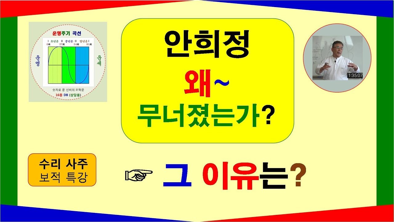 안희정 사주 풀이,  왜~무너졌는가?  그 이유와 원인은