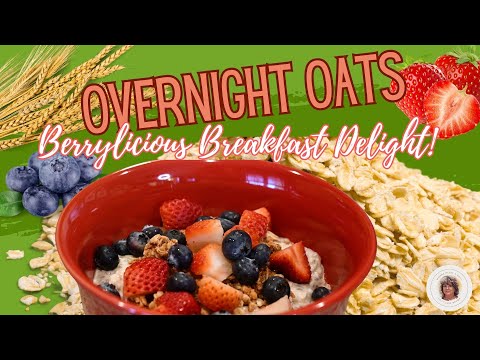 Berrylicious Overnight Oats #strawberry #blueberry #oats #health