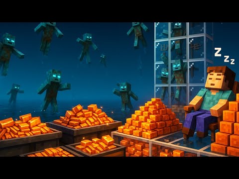 Copper Farm! Drowned XP Farm Minecraft: Bedrock