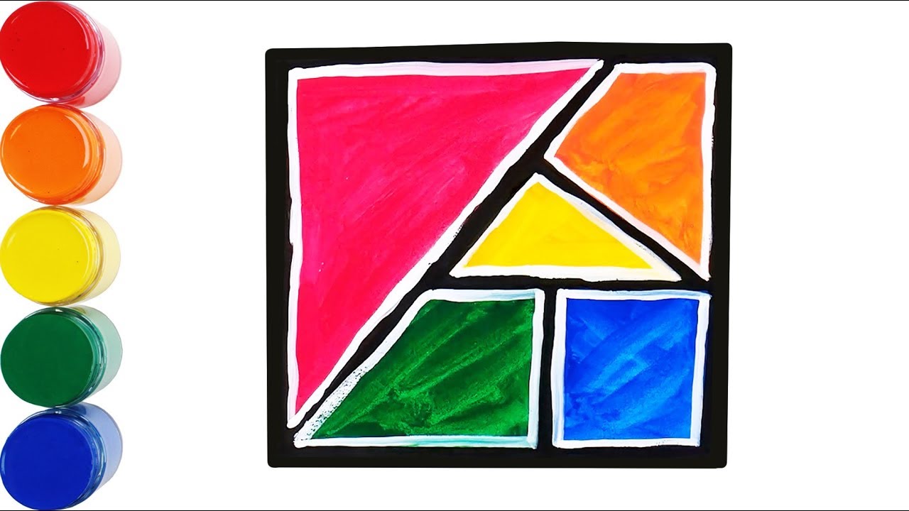 Square Coloring | Shape Coloring | Learn Coloring | Coloring page | Mini Art Kids