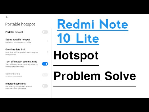 Redmi Note 10 Lite Hotspot Not Working Problem Solve