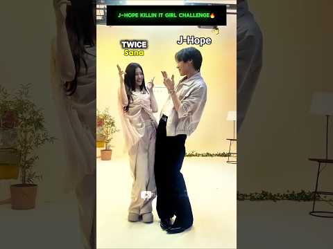 J-Hope killin' it girl dance challenge with K-pop idols💛🔥✨️ #kpop #hobi #bts #twice #ateez #shorts