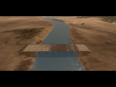 200 Spartans vs 2000 Egyptians | Epic Bridge battle | Total War