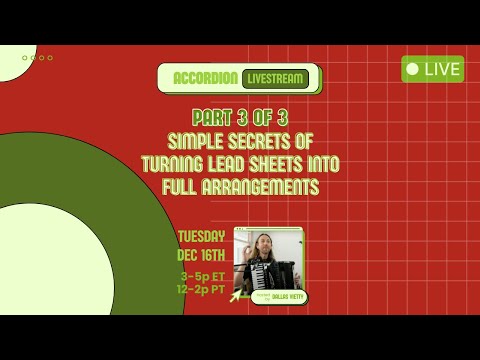 Live | Turn a lead sheet into a full arrangement (Holiday Edition)