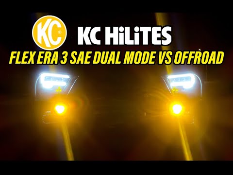 KC FLEX ERA 3 OFFROAD VS KC FLEX ERA 3 SAE DUAL MODE FOG SIDE BY SIDE COMPARISON TACOMA PLUG & PLAY