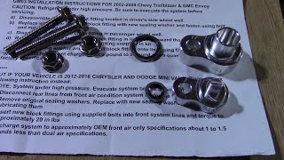 Rear AC delete 2012, 2013, 2014, 2015 or 2016 Chrysler Town & Country or Caravan ac block off kit.