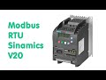 Comunication Control Inverter Siemens SINAMICS V20 Via Modbus RTU RS485 HTT Offcial