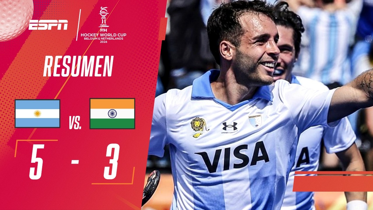 LOS LEONES GANARON Y ESPERAN POR OTRO RESULTADO PARA AVANZAR A SEMIS | Argentina 5-3 India | RESUMEN