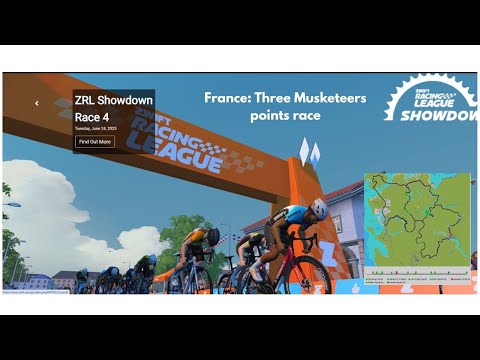 Zwift Racing League - Race 4/4 Summer Showdown - Three Musketeers Cat C -  sprint-a-palooza
