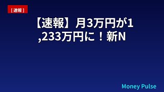 【速報】月3万円が1,233万円に！新NISAの真実