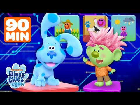 90 Minutes of Skidoo Adventures! 🐾✨ w/ Blue & Josh! | Blue's Clues & You!