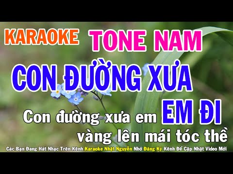 Con Đường Xưa Em Đi Karaoke Tone Nam Nhạc Sống - Phối Mới Dễ Hát - Nhật Nguyễn