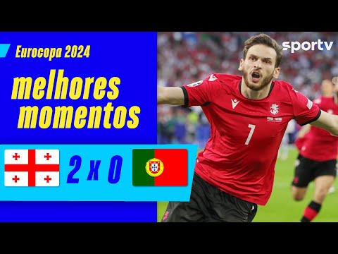 Gols e lances de Geórgia x Portugal