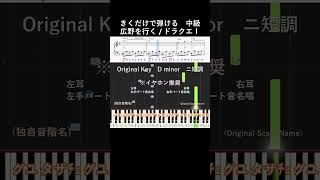 #広野を行く 初中級#ドラクエ1#きくだけで弾ける#piano#ピアノ初心者#簡単ピアノ#音感トレーニング#ドラクエで音トレ#独自音階名#聴いて覚える楽譜#歌って覚える楽譜#ドラゴンクエスト