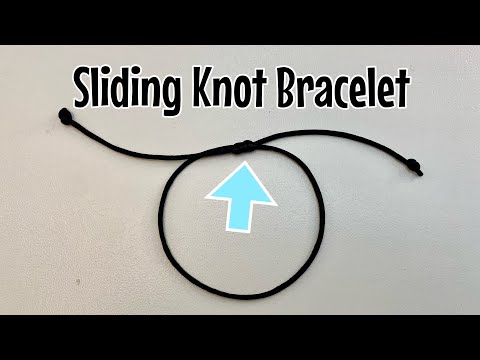 Bracelet making: How to tie a sliding knot bracelet! Simple adjustable bracelet