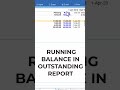 RUNNING BALANCE IN OUTSTANDING REPORT Tallycustomization Shorts Tallyprime