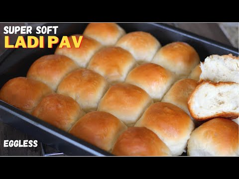 Eggless Ladi Pav Bread Buns Recipe | Ladi Pav Recipe | homemade Pav | Super Soft Pav Recipe