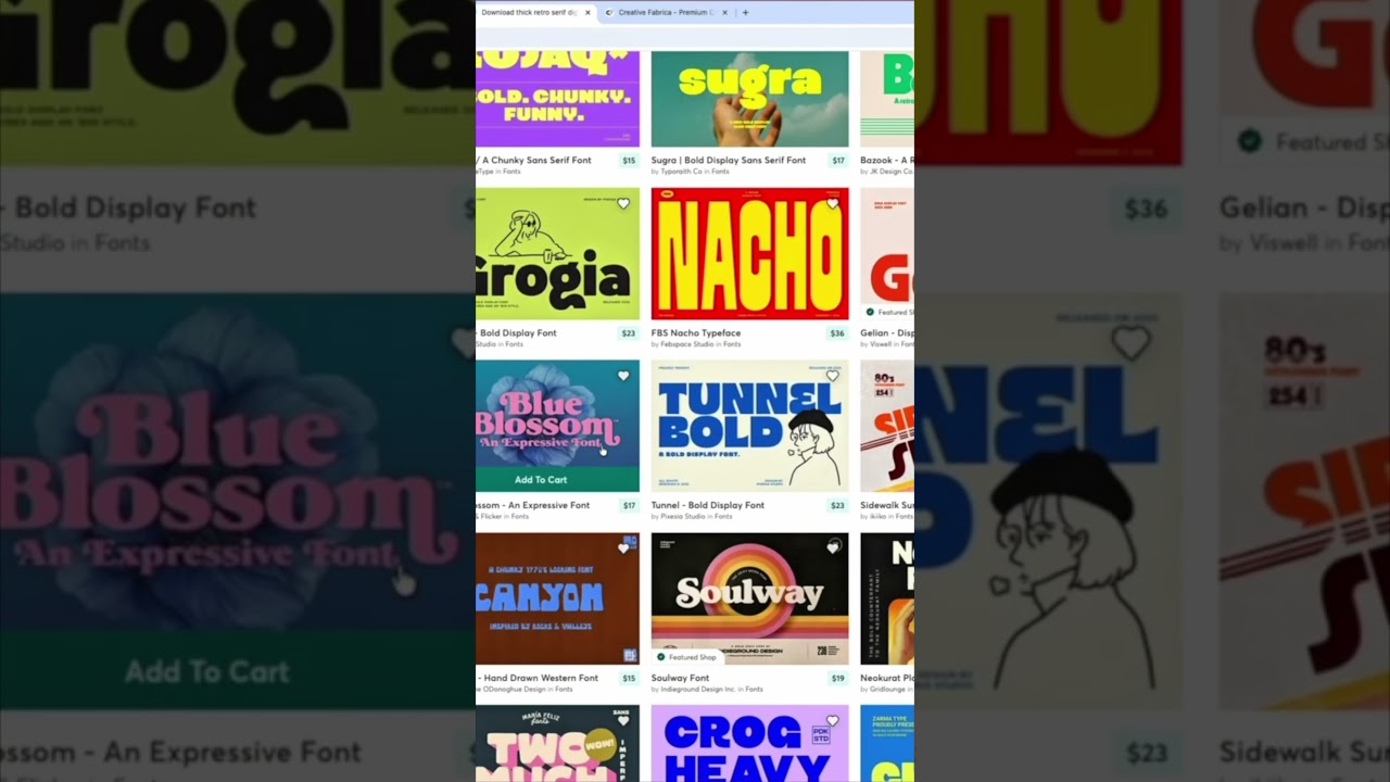 Retro Fonts with Swashes for POD