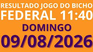 🎯 Resultado do Jogo do Bicho AO VIVO LOOK GO / FEDERAL – 09/08/2026 Domingo