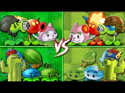 Random Team 3 Plants Pvz 1 vs PvZ 2 Battlez - Who Will Win? - Team Plant vs Team Plant