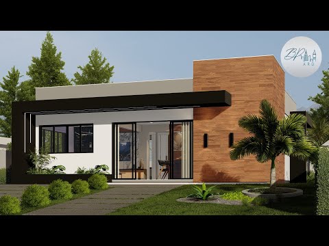 Casa Pequena e Moderna de 2 Quartos | 74m² de Inspiração