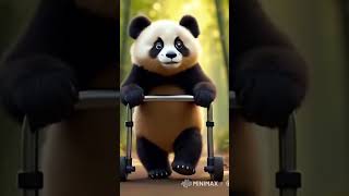 Download lagu PANDA LUCU BELAJAR JALAN #minions #funny mp3