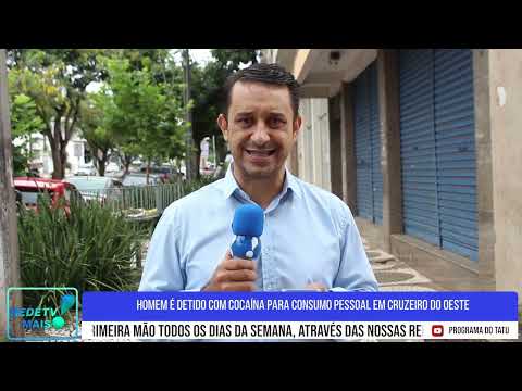 Homem é detido com cocaína para consumo pessoal em Cruzeiro do Oeste