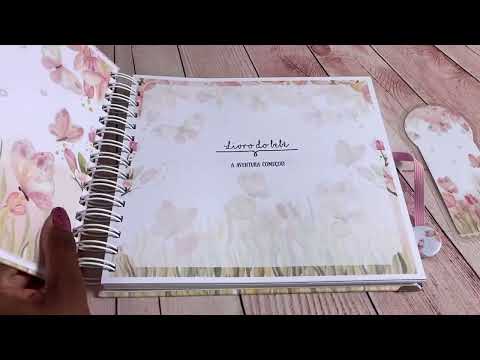 Livro do bebê Jardim das borboletas 🦋 livro para fotos no tema jardim encantado 😍