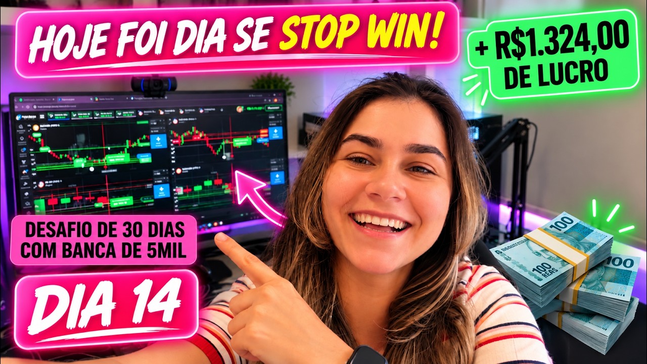 📊 VLOG + OPERAÇÕES COM IA: DIA 14 | Desafio da Banca de R$5 MIL nas Opções Binárias