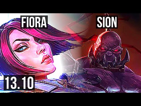 FIORA vs SION (TOP) | 71% winrate, 6/2/10, Rank 10 Fiora | TR Grandmaster | 13.10