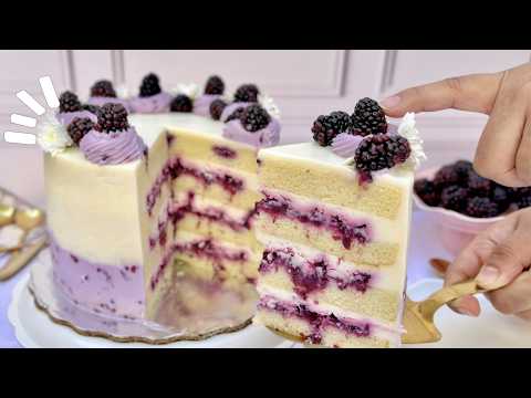 The cake RECIPE to SURPRISE everyone on a SPECIAL DATE‼️  CHEESE CAKE WITH BLACKBERRY